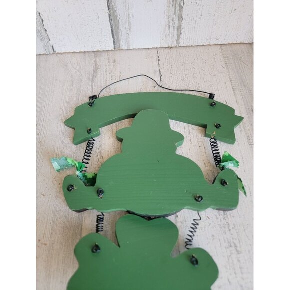 Wooden hanging sign Luck of the Irish St Patrick's Day leprechaun gold - Picture 9 of 9